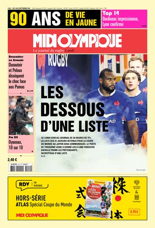 Midi Olympique Rouge Du Lundi 2 Septembre 2019