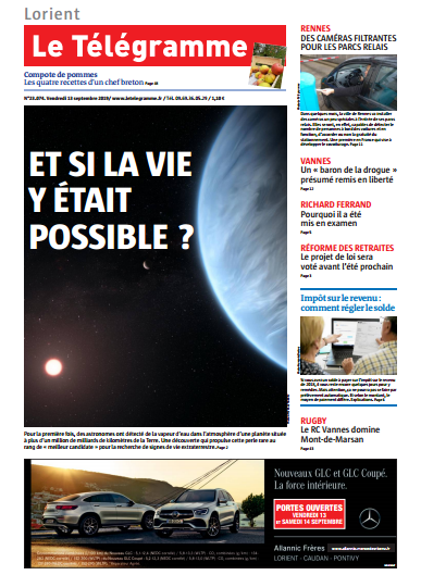  Le Télégramme (7 Editions) Du Vendredi 13 Septembre 2019