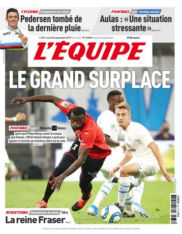 L'Équipe Du Lundi 30 Septembre 2019