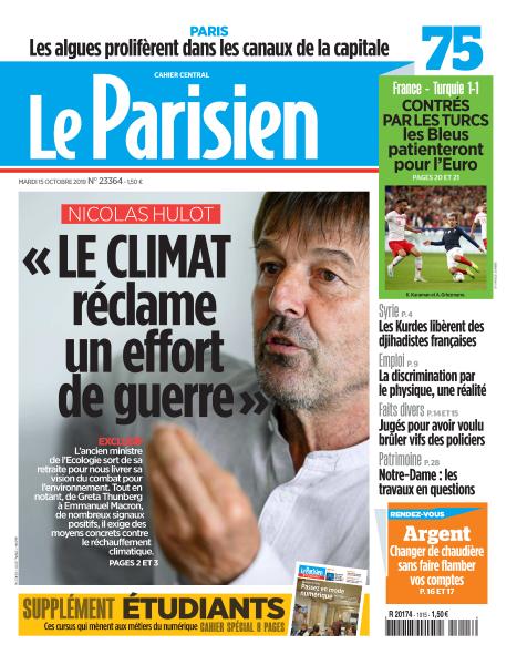 Le Parisien Du Mardi 15 Octobre 2019