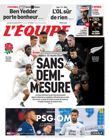 L'Équipe Du Samedi 26 Octobre 2019