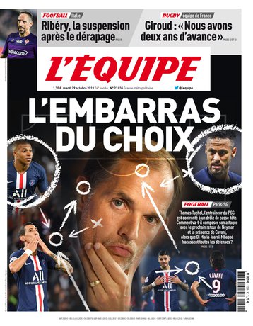 L'Équipe Du Mardi 29 Octobre 2019
