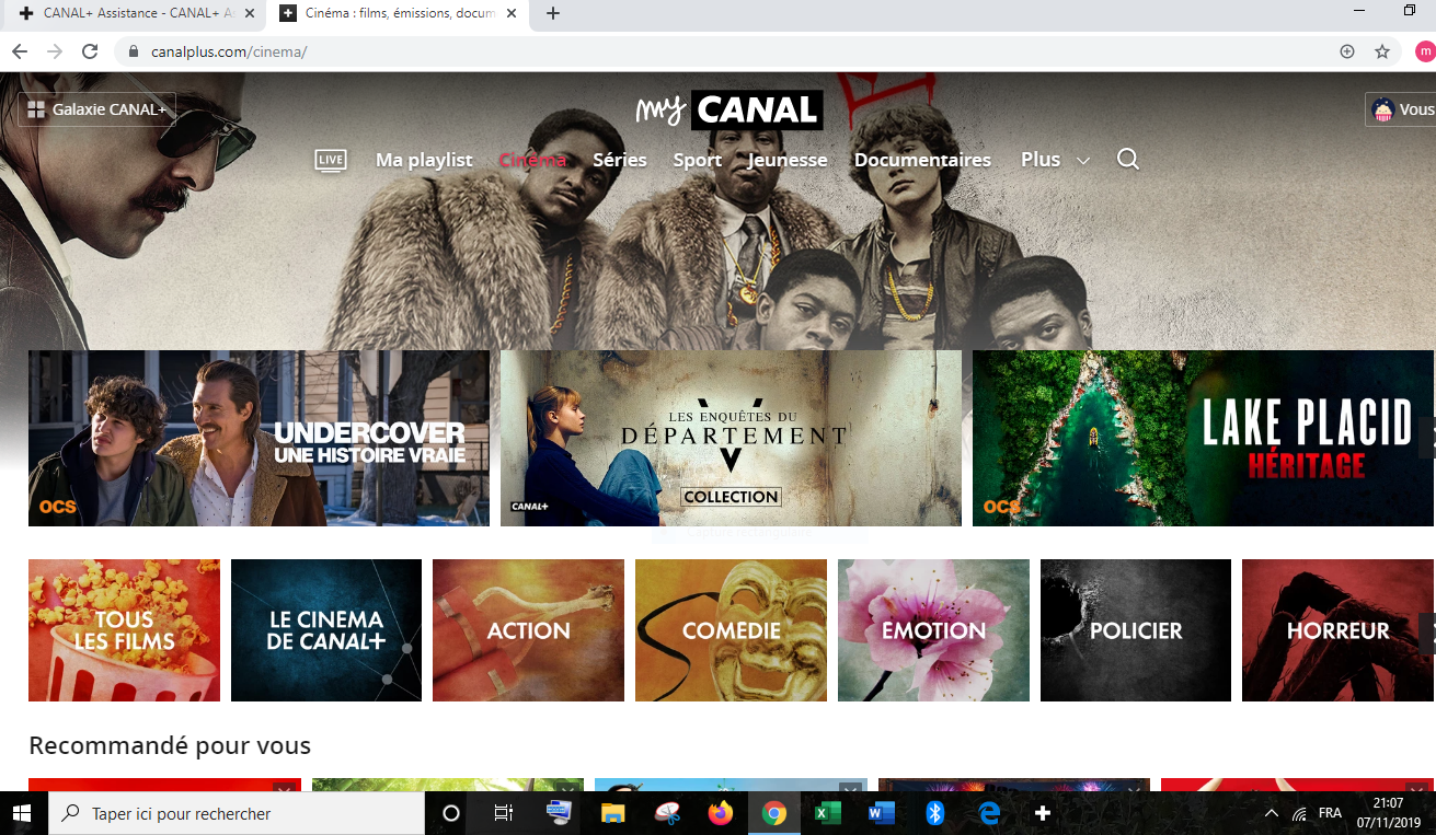 Plus de classement par catégorie des films replay mycanal Avec Réponse(s)