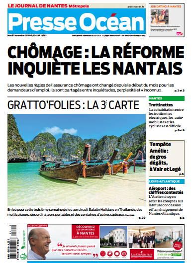   Presse Océan (4 Editions) Du Mardi 5 Novembre 2019