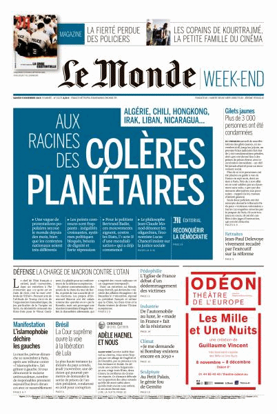 Le Monde Week End & Le Monde Magazine Du Samedi 9 Novembre 2019