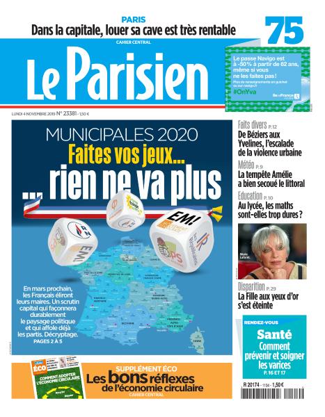 Le Parisien Du Lundi 4 Novembre 2019