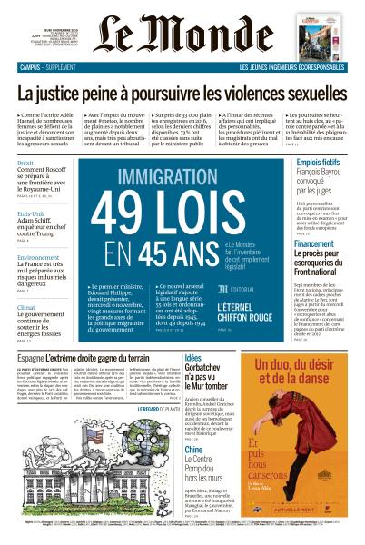  Le Monde Du Jeudi 7 Novembre 2019