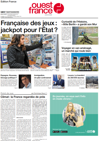 Ouest-France Édition France Du Jeudi 7 Novembre 2019
