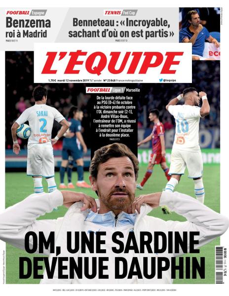 L'Équipe Du Mardi 12 Novembre 2019