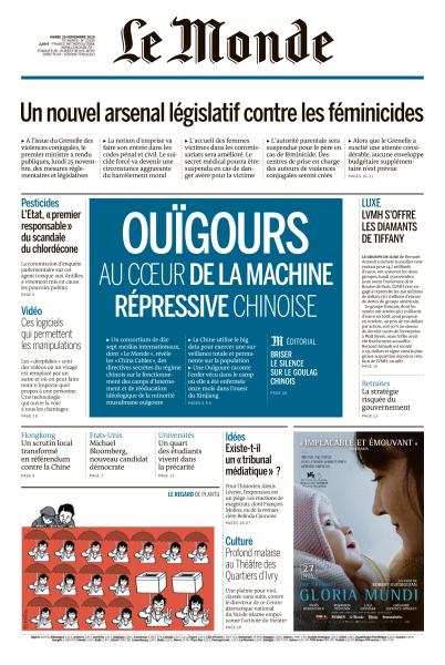Le Monde Du Mardi 26 Novembre 2019