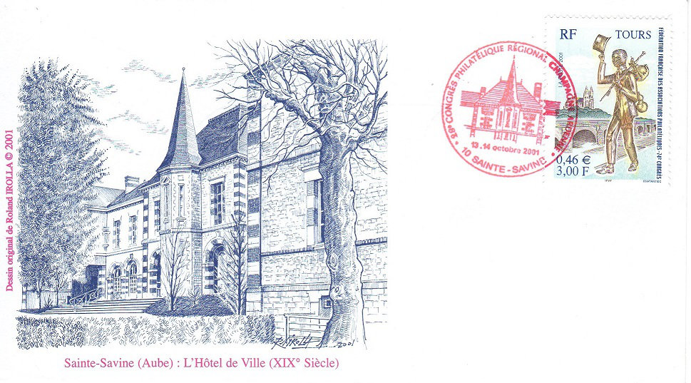 carte postale eglise Sainte-Savine 1219434568
