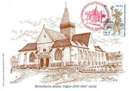 carte postale eglise Sainte-Savine 1990735185