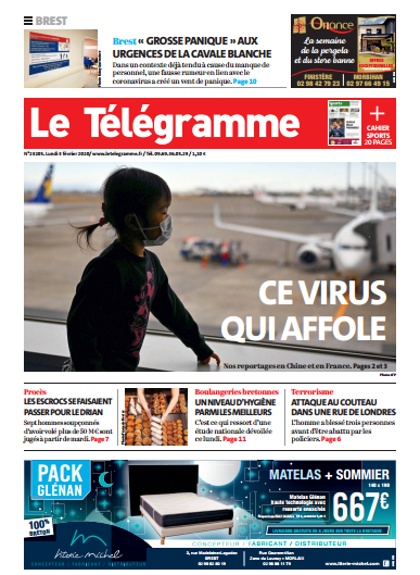Le Télégramme (2 Editions) Du Lundi 3 Février 2020