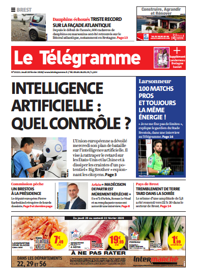 Le Télégramme (2 Editions) Du Jeudi 20 Février 2020
