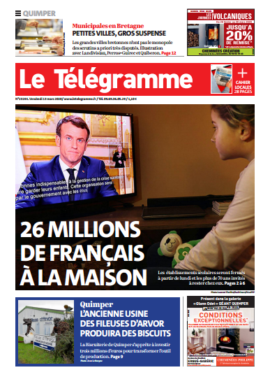 Le Télégramme (2 Editions) Du Vendredi 13 Mars 2020