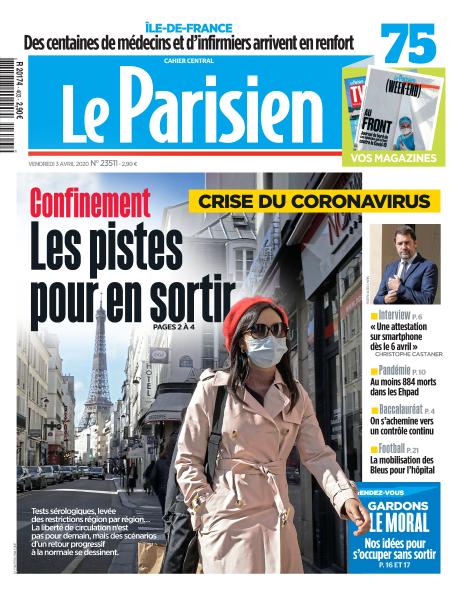 Le Parisien Du Vendredi 3 Avril 2020