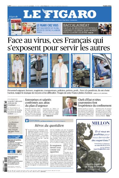 Le Figaro Du Samedi 4 & Dimanche 5 Avril 2020