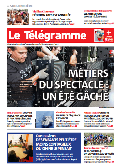Le Télégramme (3 Editions) Du Jeudi 16 Avril 2020