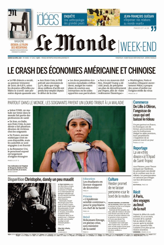 Le Monde & Le Monde Magazine Du Samedi 18 Avril 2020