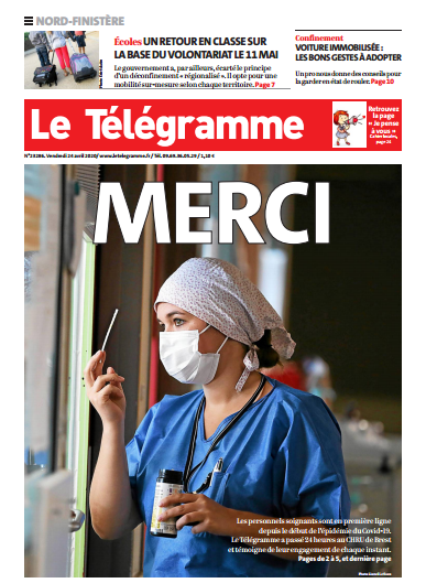   Le Télégramme (3 Editions) Du Vendredi 24 Avril 2020