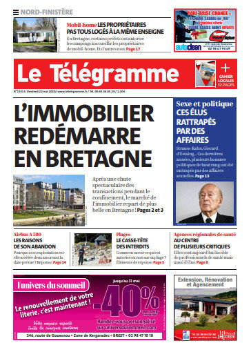  Le Télégramme (3 Éditions) Du Vendredi 22 Mai 2020