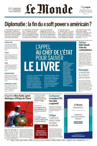  Le Monde Du Dimanche 24 & Lundi 25 Mai 2020