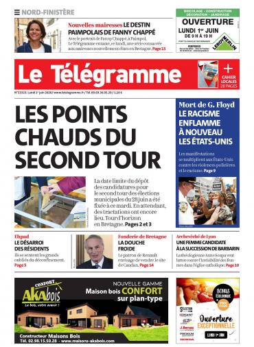 Le Télégramme (3 Éditions) Du Lundi 01 Juin 2020