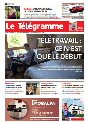 Le Télégramme (3 Éditions) Du Mercredi 3 Juin 2020