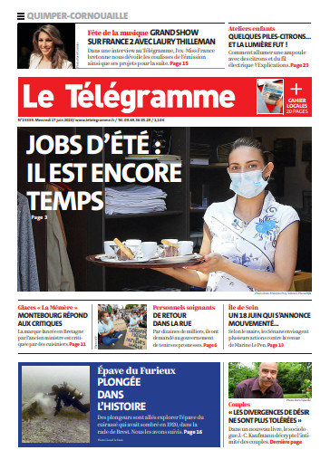 Le Télégramme (4 Éditions) Du Mercredi 17 Juin 2020