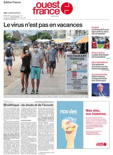 Ouest-France Édition France Du Samedi 25 Juillet 2020