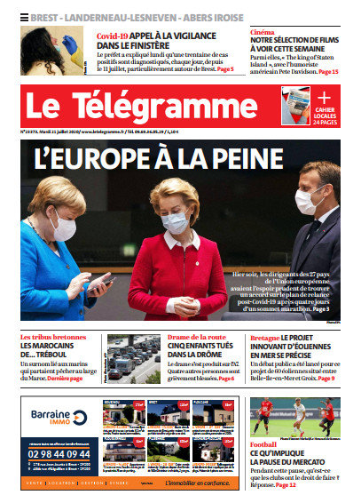 Le Télégramme (3 Éditions) Du Mardi 21 Juillet 2020