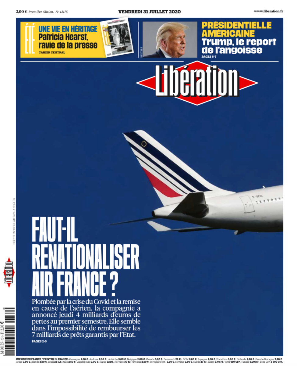 Libération  Du Vendredi 31 Juillet 2020
