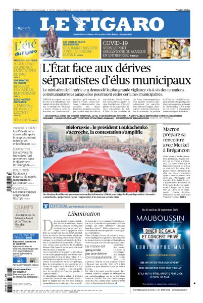 Le Figaro Du Lundi 17 Août 2020