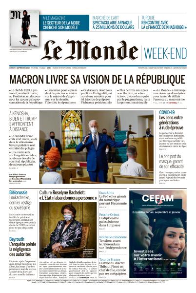 Le Monde Du Samedi 5 Septembre 2020