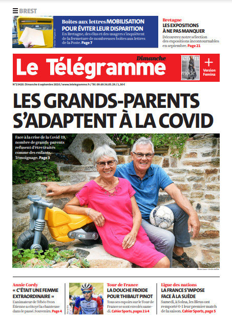Le Télégramme (3 Éditions) Du Dimanche 6 Septembre 2020