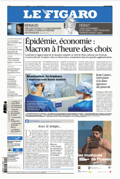 Le Figaro & Figaro Scope Du Mercredi 14 Octobre 2020