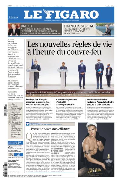 Le Figaro & 3 Supplément spécial Du Vendredi 16 Octobre 2020