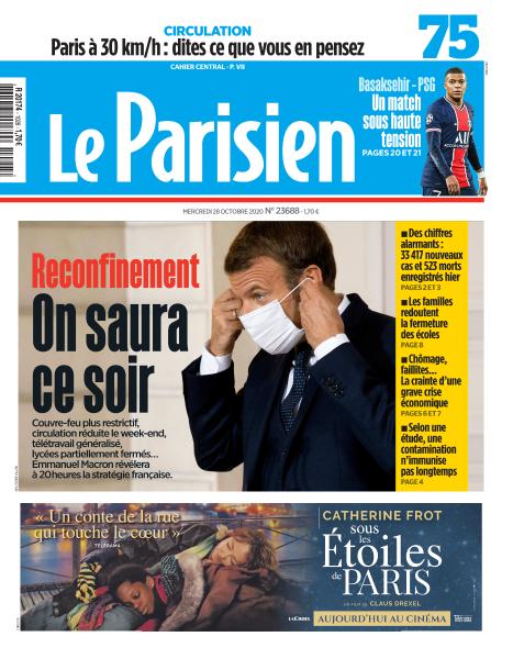 Le Parisien Du Mercredi 28 Octobre 2020