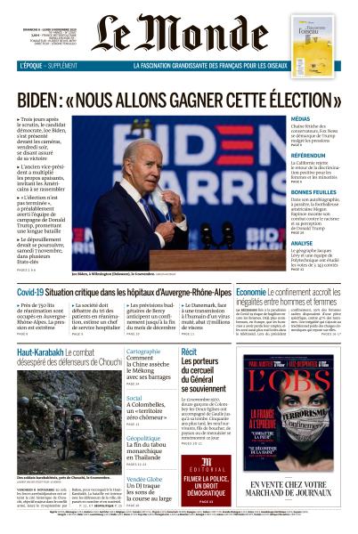  Le Monde Du Dimanche 8 & Lundi 9 Novembre 2020