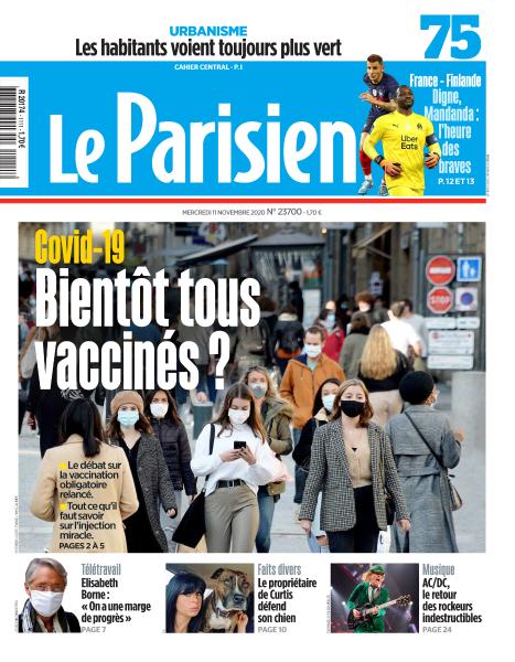 Le Parisien Du Mercredi 11 Novembre 2020