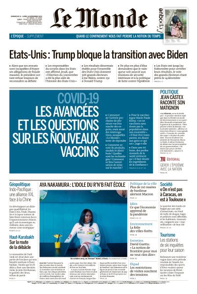 Le Monde Du Dimanche 15 & Lundi 16 Novembre 2020