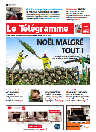 Le Télégramme (3 Éditions) Du Vendredi 20 Novembre 2020
