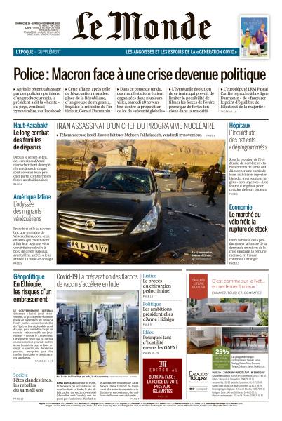 Le Monde Du Dimanche 29 & Lundi 30 Novembre 2020