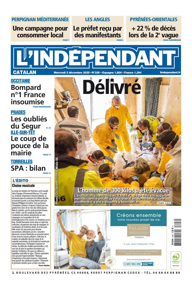 L'Indépendant (3 Éditions) Du Mercredi 2 Décembre 2020 