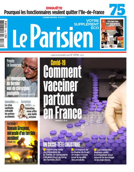 Le Parisien Du Lundi 30 Novembre 2020