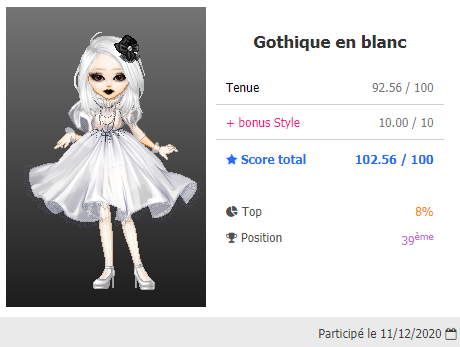 Tenue festival "Gothique en blanc"