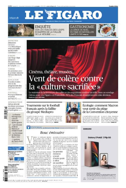 Le Figaro Du Samedi 12 & Dimanche 13 Décembre 2020