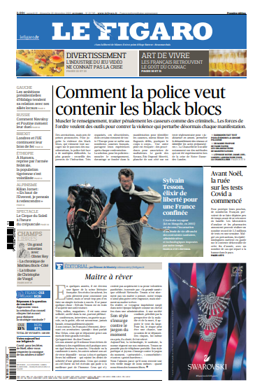 Le Figaro Du Samedi 19 & Dimanche 20 Décembre 2020