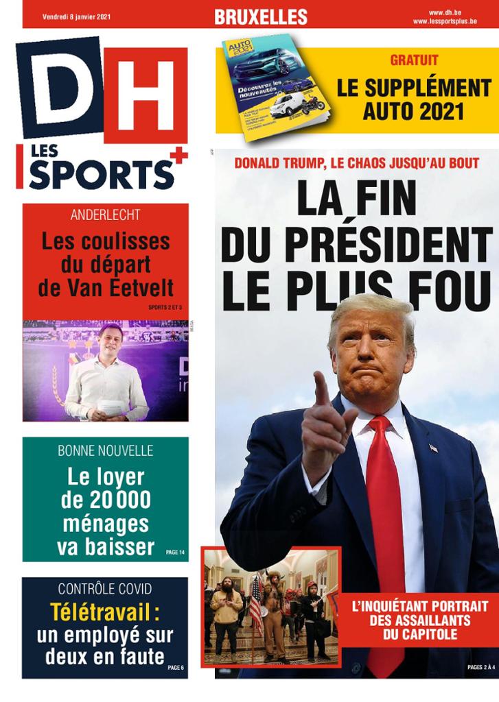 journaux Belges Du Vendredi 8 Janvier 2021