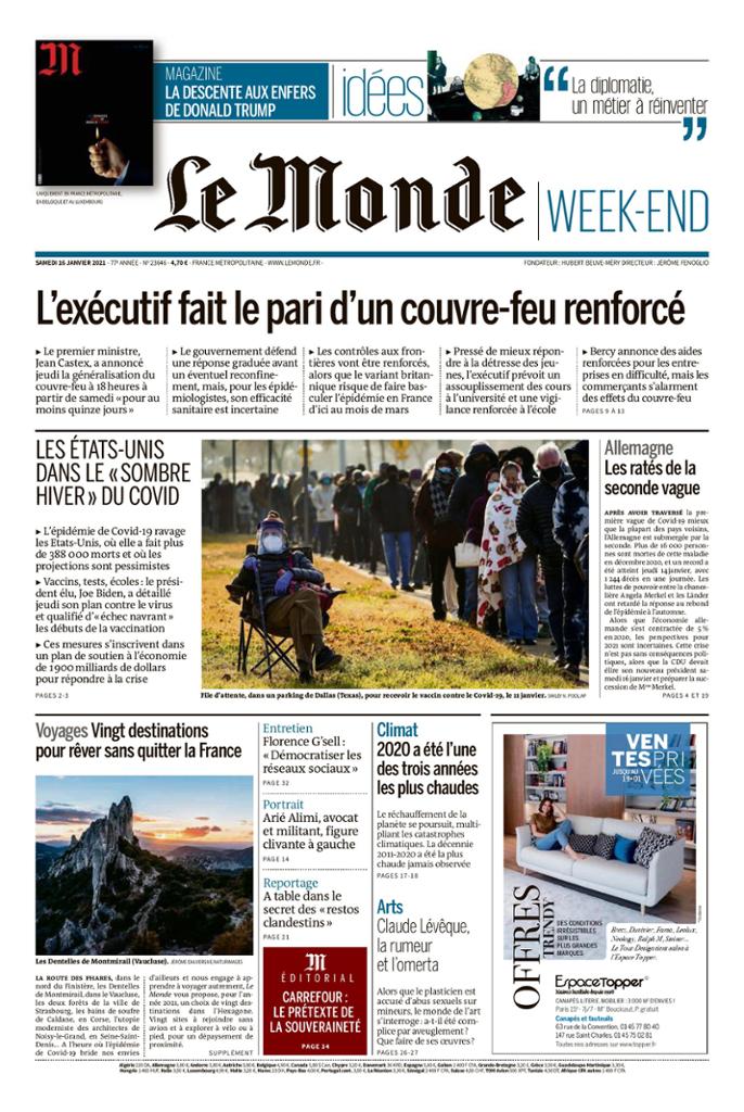 Le Monde & Le Monde Magazine Du Samedi 16 Janvier 2021